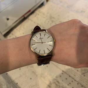 Bulova Classic Men's Rose Gold Leather Watch